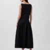 Poplin Düşük Bel Maxi Etek