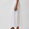 Poplin Düşük Bel Maxi Etek