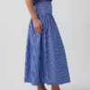 Poplin Düşük Bel Maxi Etek