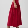 Poplin Düşük Bel Maxi Etek