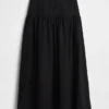 Poplin Düşük Bel Maxi Etek