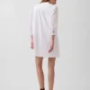 Poplin Henley Mini Elbise