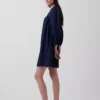 Poplin Henley Mini Elbise