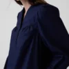 Poplin Henley Mini Elbise