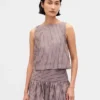 Poplin Kayık Yaka Tank Top