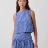 Poplin Kayık Yaka Tank Top