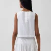 Poplin Kayık Yaka Tank Top