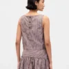 Poplin Kayık Yaka Tank Top