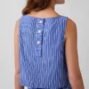 Poplin Kayık Yaka Tank Top