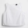 Poplin Kayık Yaka Tank Top