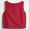 Poplin Kayık Yaka Tank Top