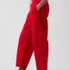 Poplin Kolay Giyilebilir Çift Dizli Geniş Paça Pantolon