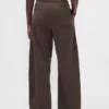 Poplin Kolay Giyilebilir Çift Dizli Geniş Paça Pantolon