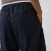 Poplin Kolay Giyilebilir Çift Dizli Geniş Paça Pantolon