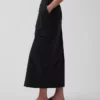 Poplin Kolay Giyilebilir Kargo Maxi Etek