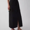 Poplin Kolay Giyilebilir Kargo Maxi Etek