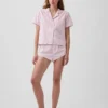 Poplin Kısa Pijama Gömleği