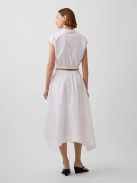 Poplin Midi Mendil Etek