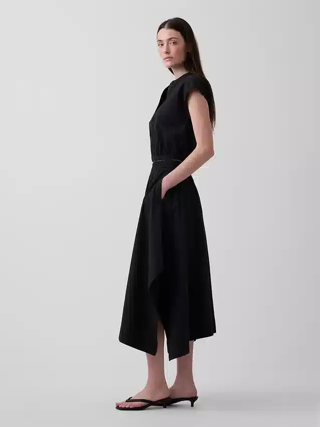 Poplin Midi Mendil Etek