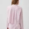 Poplin Oversized Kısa Pijama Gömleği
