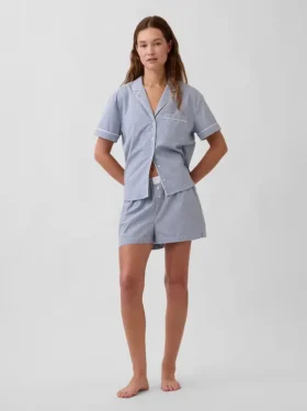 Poplin Pijama Şortları