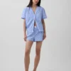 Poplin Pijama Şortları