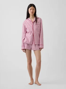 Poplin Pijama Şortları