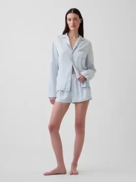 Poplin Pijama Şortları