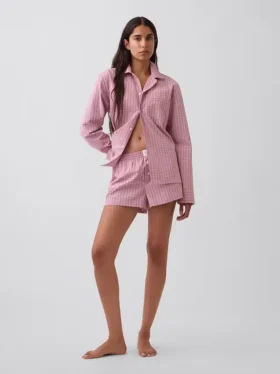 Poplin Pijama Şortları
