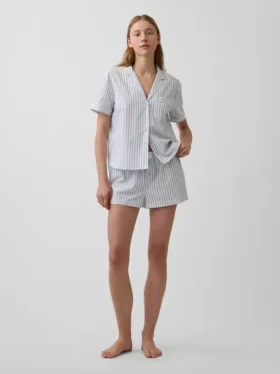 Poplin Pijama Şortları