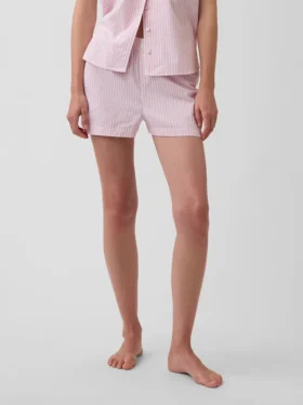 Poplin Pijama Şortları