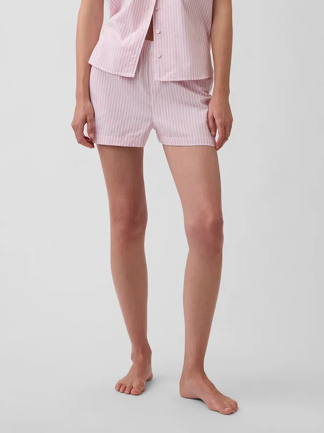 Poplin Pijama Şortları