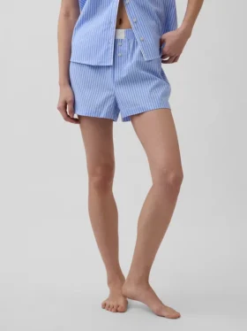 Poplin Pijama Şortları
