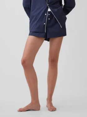 Poplin Pijama Şortları
