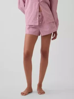 Poplin Pijama Şortları