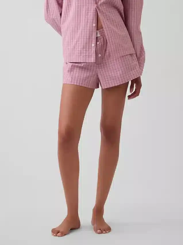 Poplin Pijama Şortları