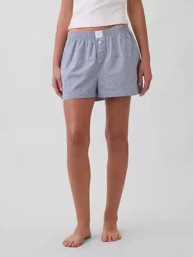 Poplin Pijama Şortları