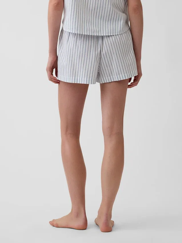 Poplin Pijama Şortları