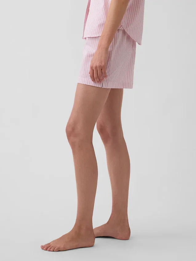 Poplin Pijama Şortları