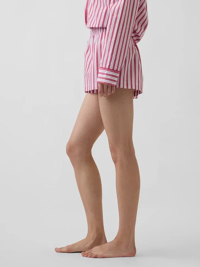 Poplin Pijama Şortları