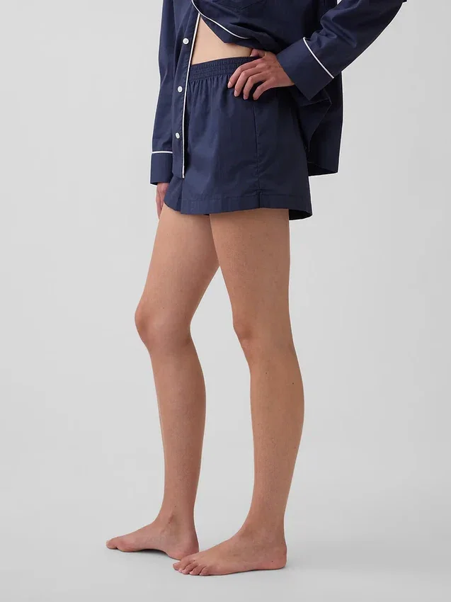 Poplin Pijama Şortları
