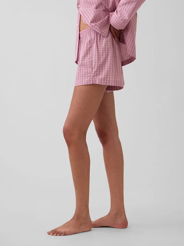 Poplin Pijama Şortları