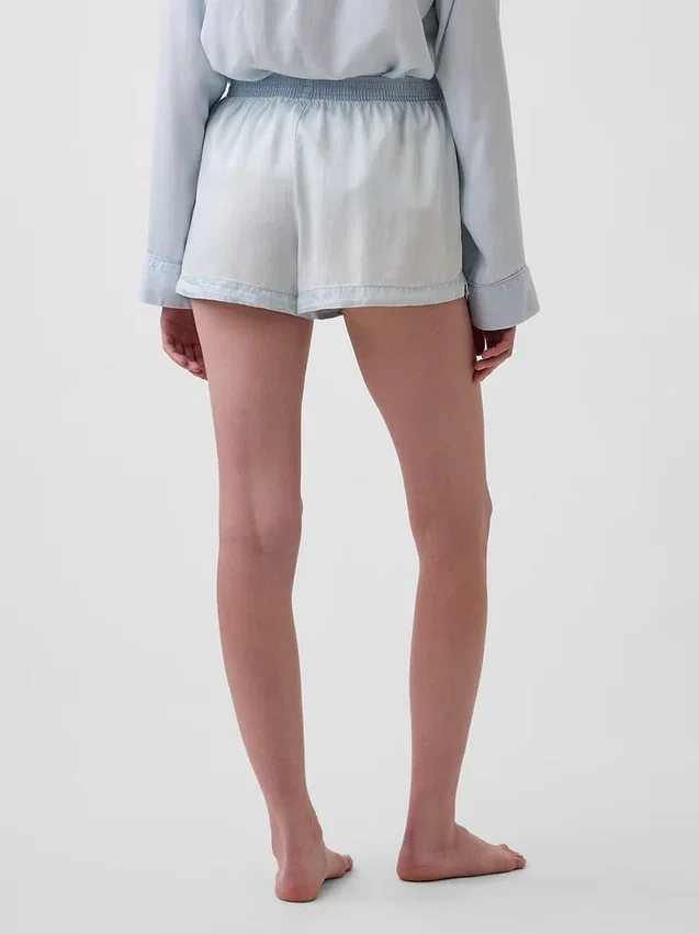 Poplin Pijama Şortları