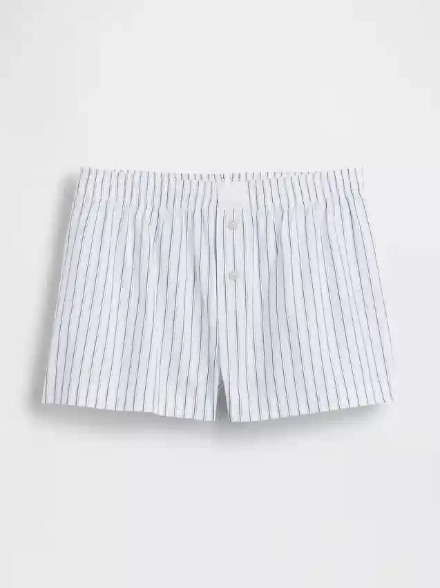 Poplin Pijama Şortları