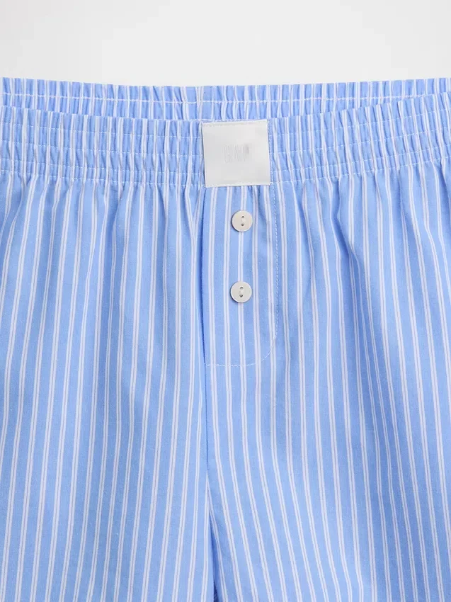 Poplin Pijama Şortları