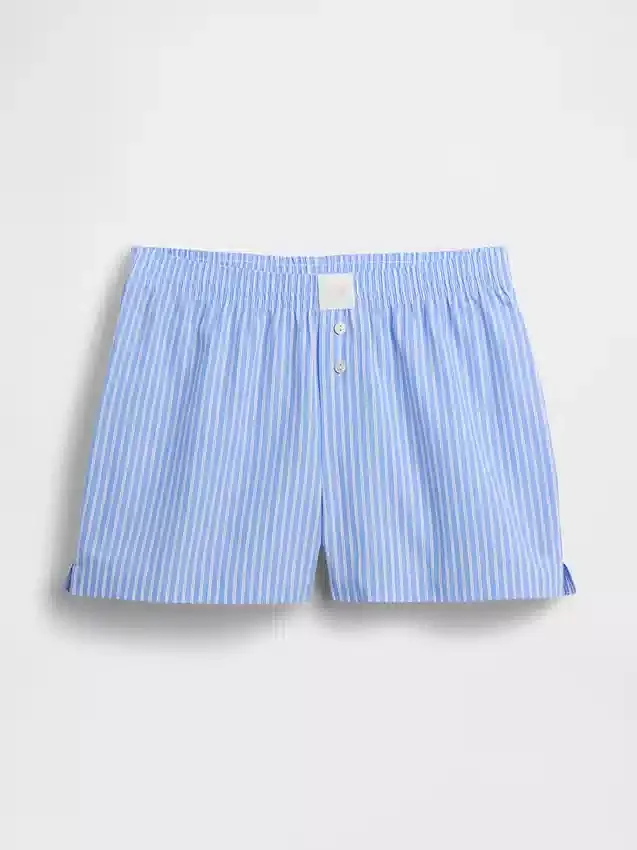 Poplin Pijama Şortları
