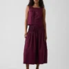 Poplin Pintuck Maxi Etek