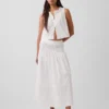 Poplin Pintuck Maxi Etek