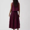 Poplin Pintuck Maxi Etek