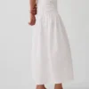 Poplin Pintuck Maxi Etek